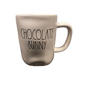 RAE DUNN Chocolate Bunny Mug Easter Spring Green Inside Ceramic Coffee Cup